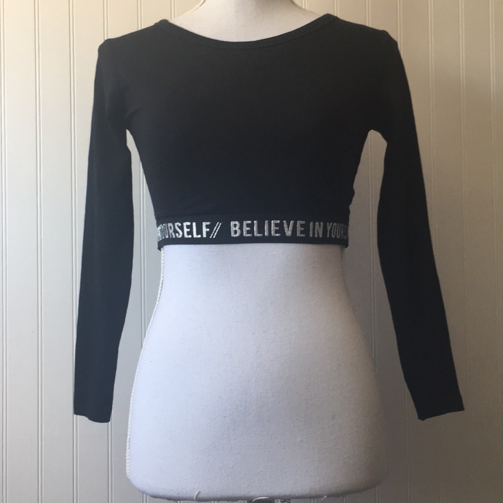 Young dimension “believe in yourself” crop top